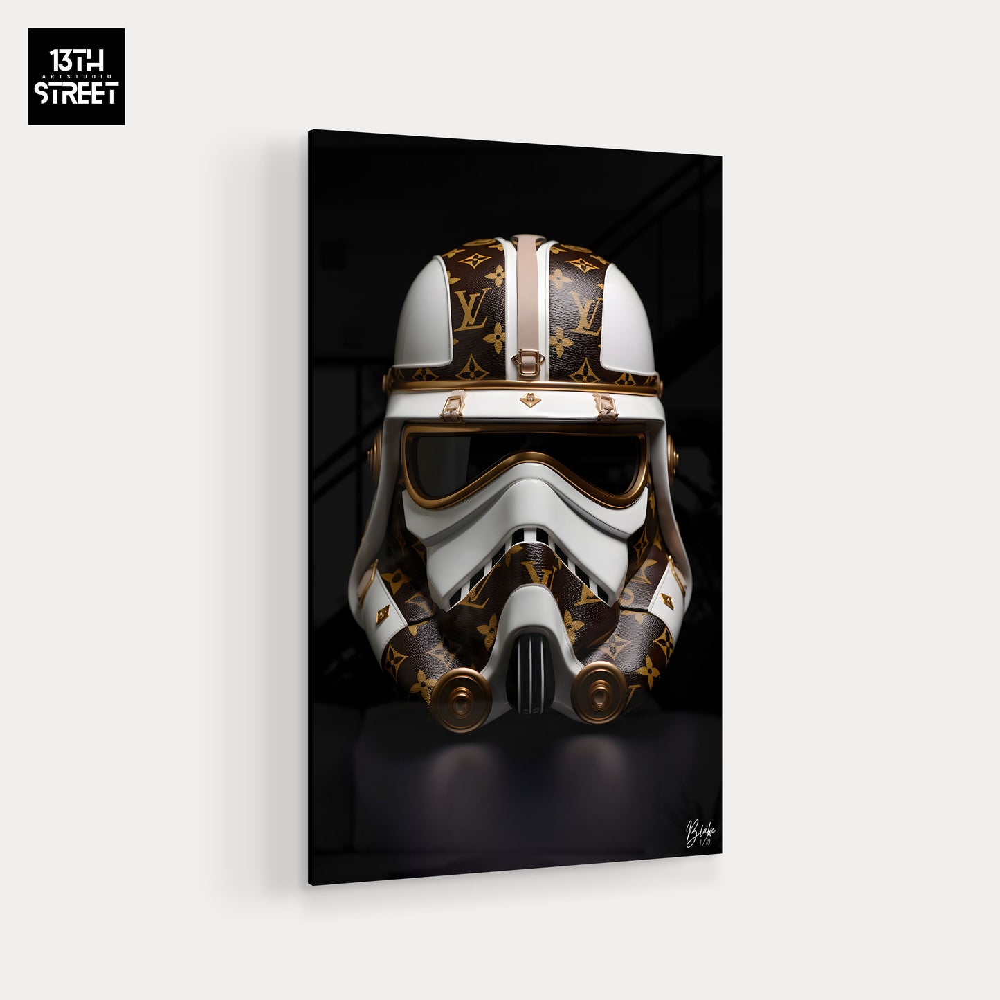 Blake - Head stormtrooper V.Louis Vuitton - Plexiglass 40x60x0.3cm