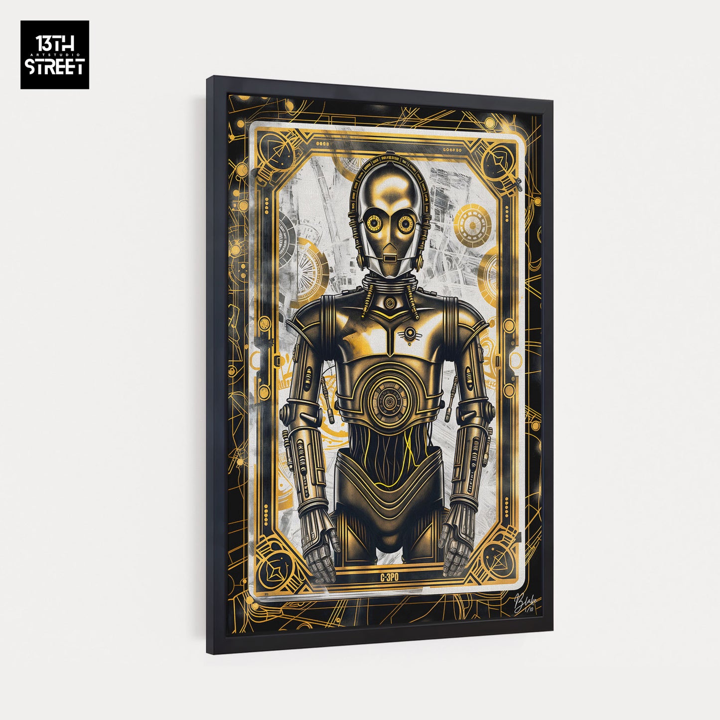 Blake - C-3PO Card Collection V.Gold - Canvas 40x60x2cm