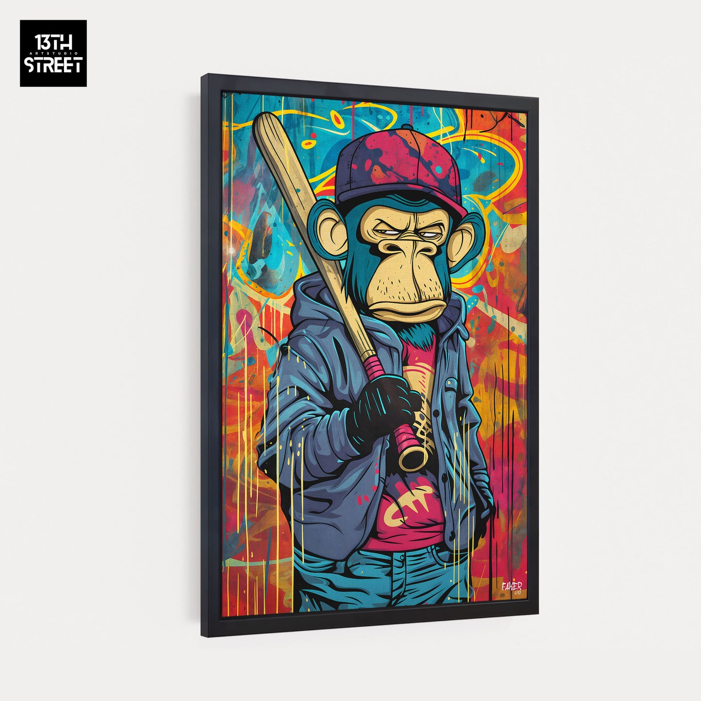 Faker - Bored Monkey Vandal - Canvas 40x60x2cm