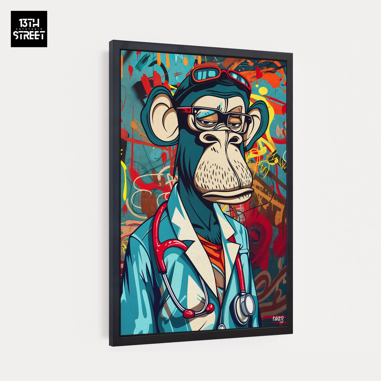 Faker - Bored Monkey Doctor - Canvas 40x60x2cm