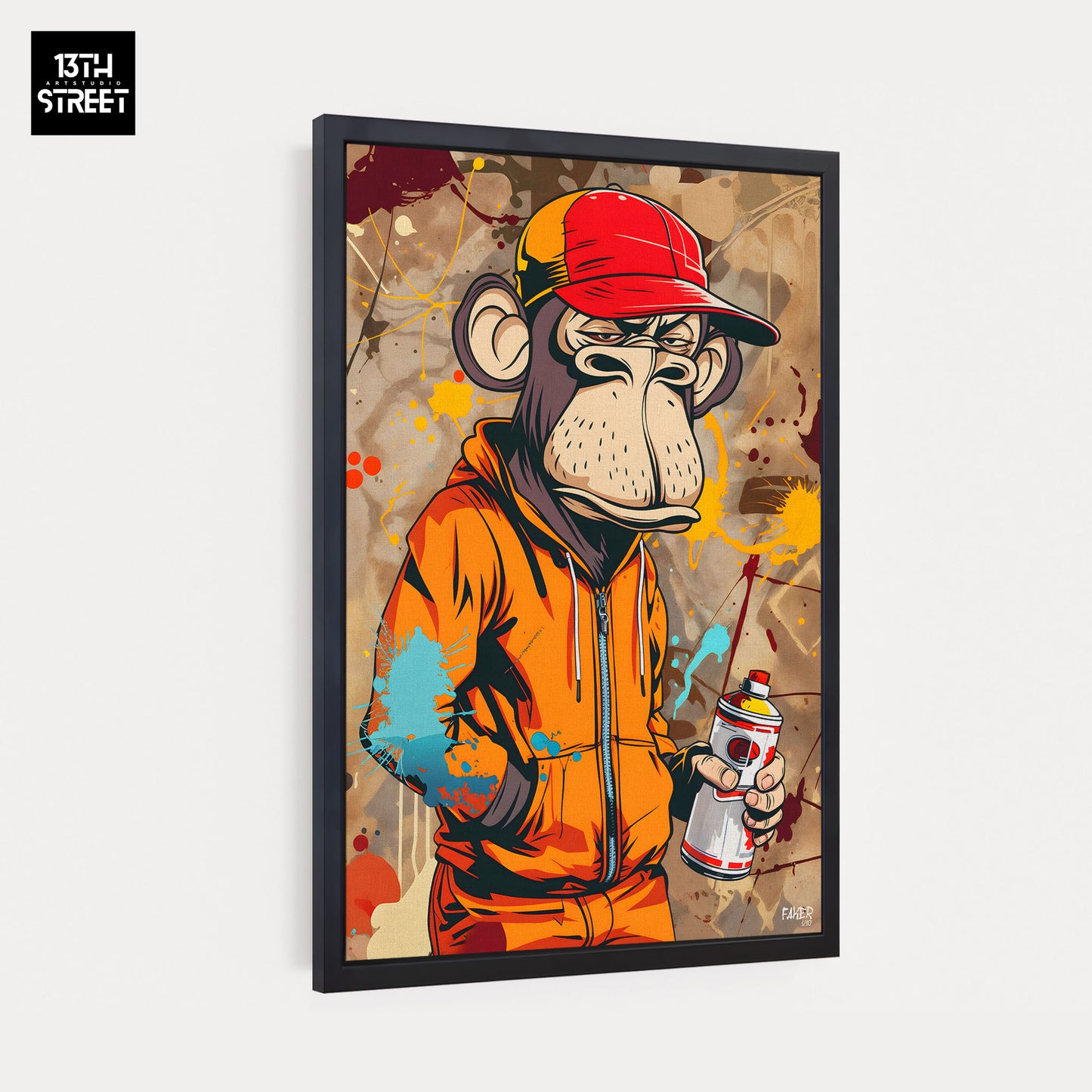 Faker - Bored Monkey Graffer - Canvas 40x60x2cm