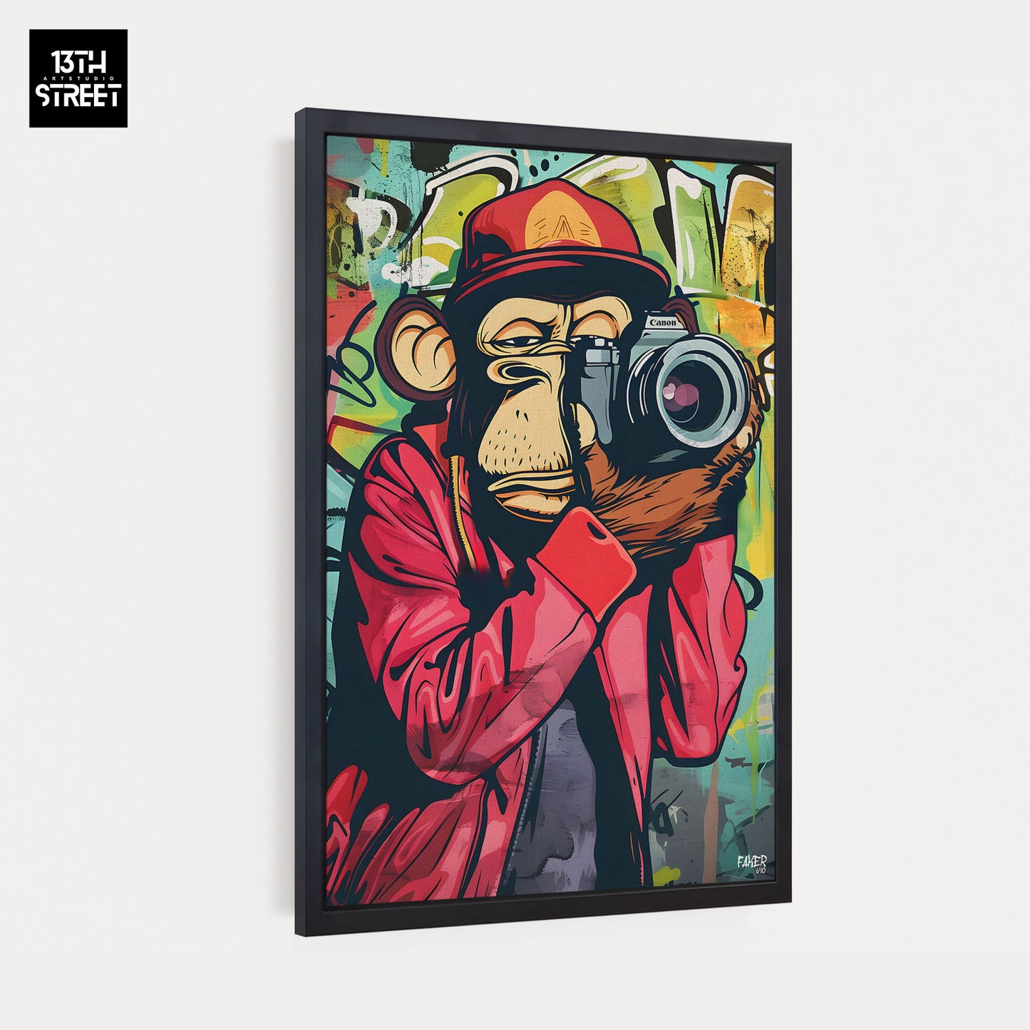 Faker - Bored Monkey Photographer - Canvas 40x60x2cm