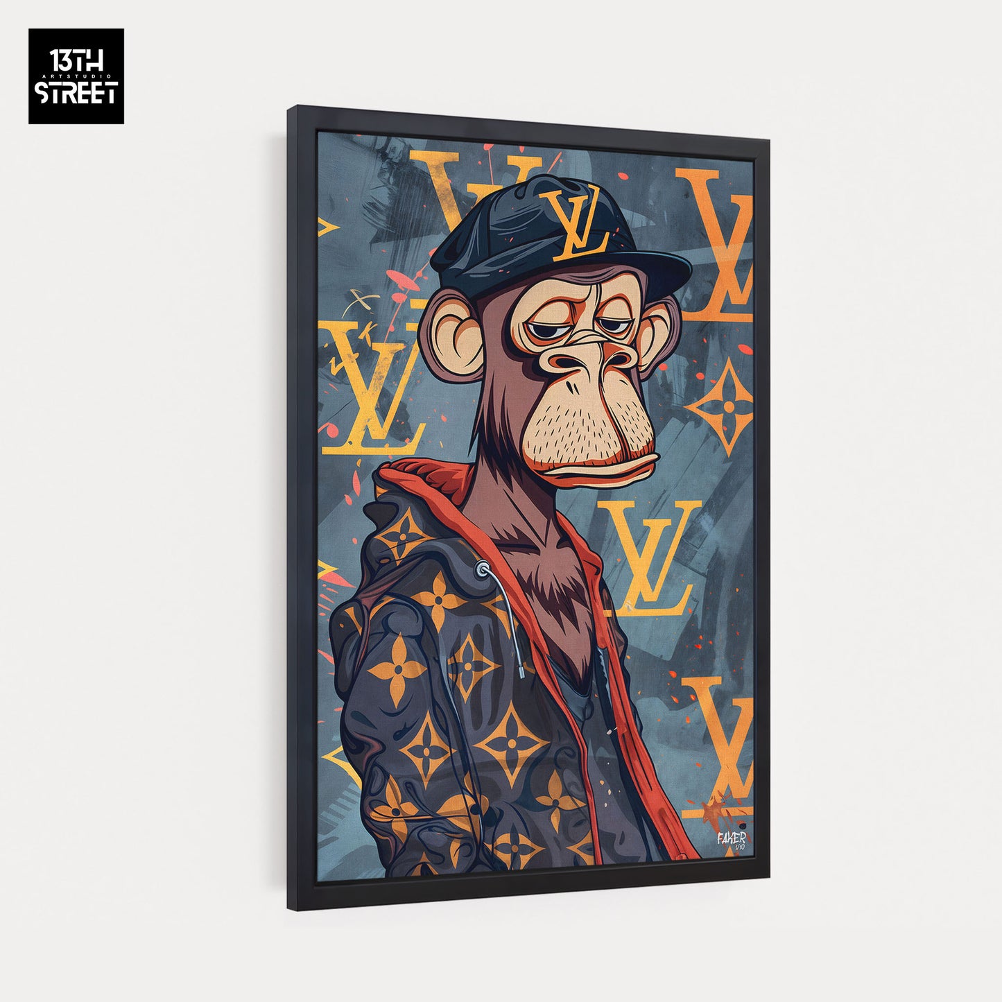 Faker - Bored Monkey Louis Vuitton - Canvas 40x60x2cm