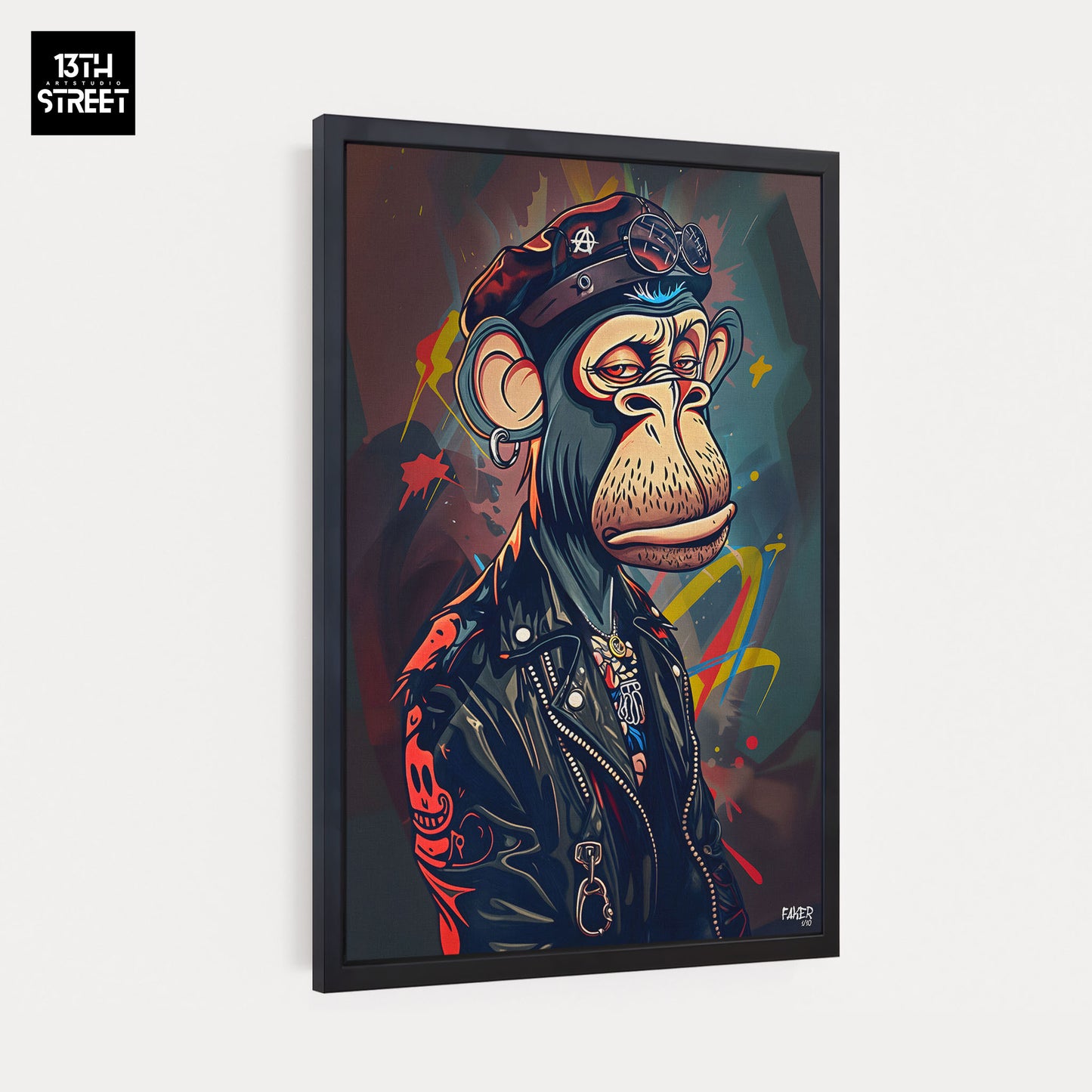 Faker - Bored Monkey Anarchist - Canvas 40x60x2cm
