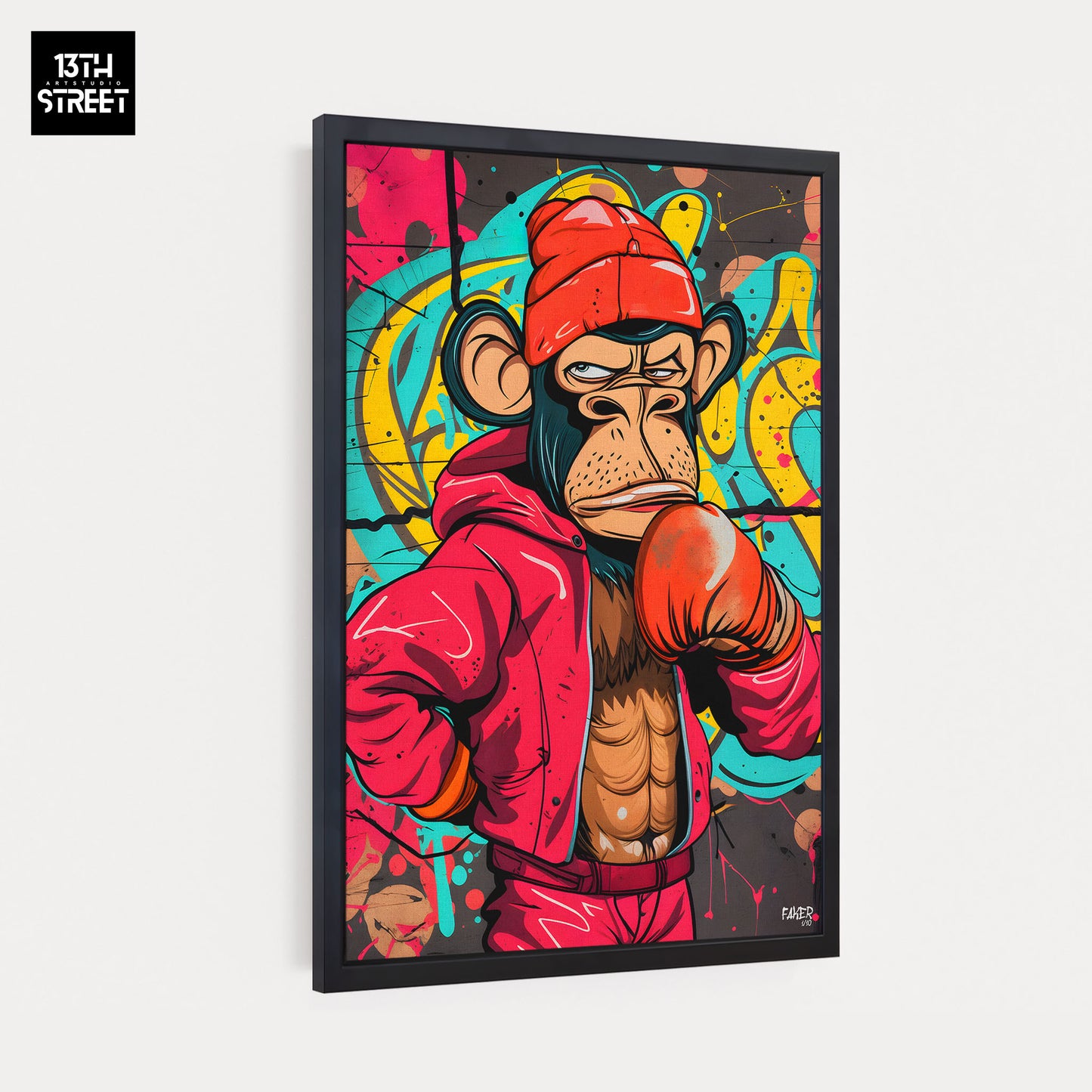 Faker - Bored Monkey Boxer - Toile 40x60x2cm