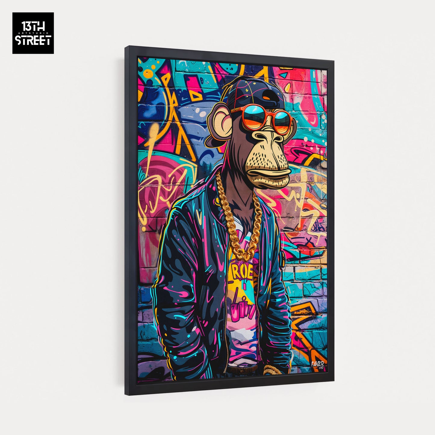 Faker - Bored Monkey Gangsta Rap - Toile 40x60x2cm