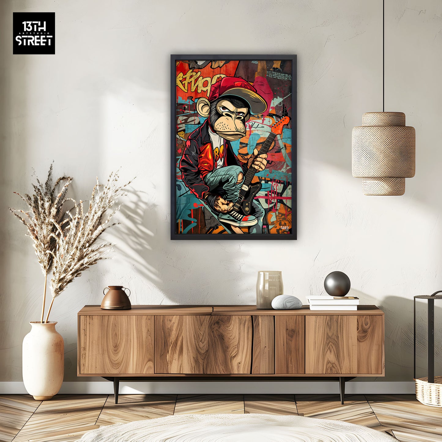 Faker - Bored Monkey Rockstar - Toile 40x60x2cm