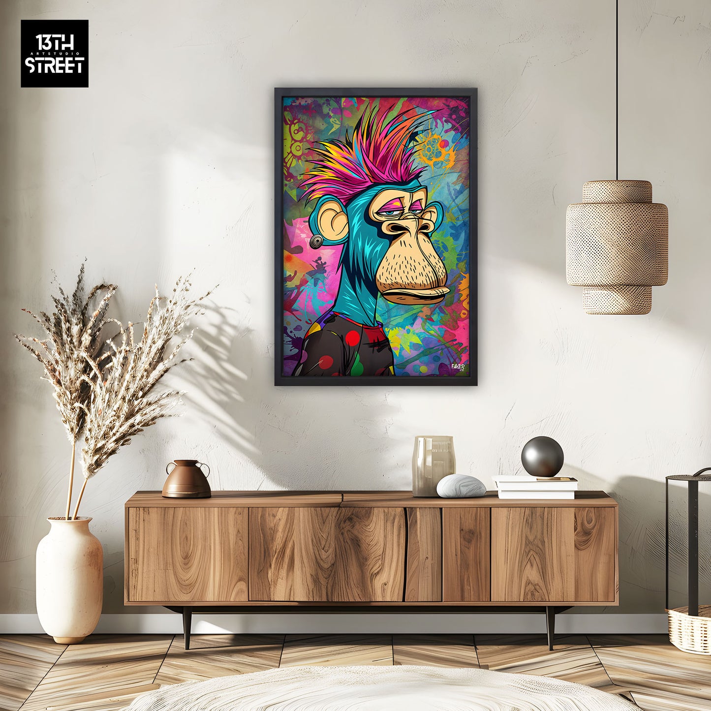 Faker - Bored Monkey Punk - Canvas 40x60x2cm