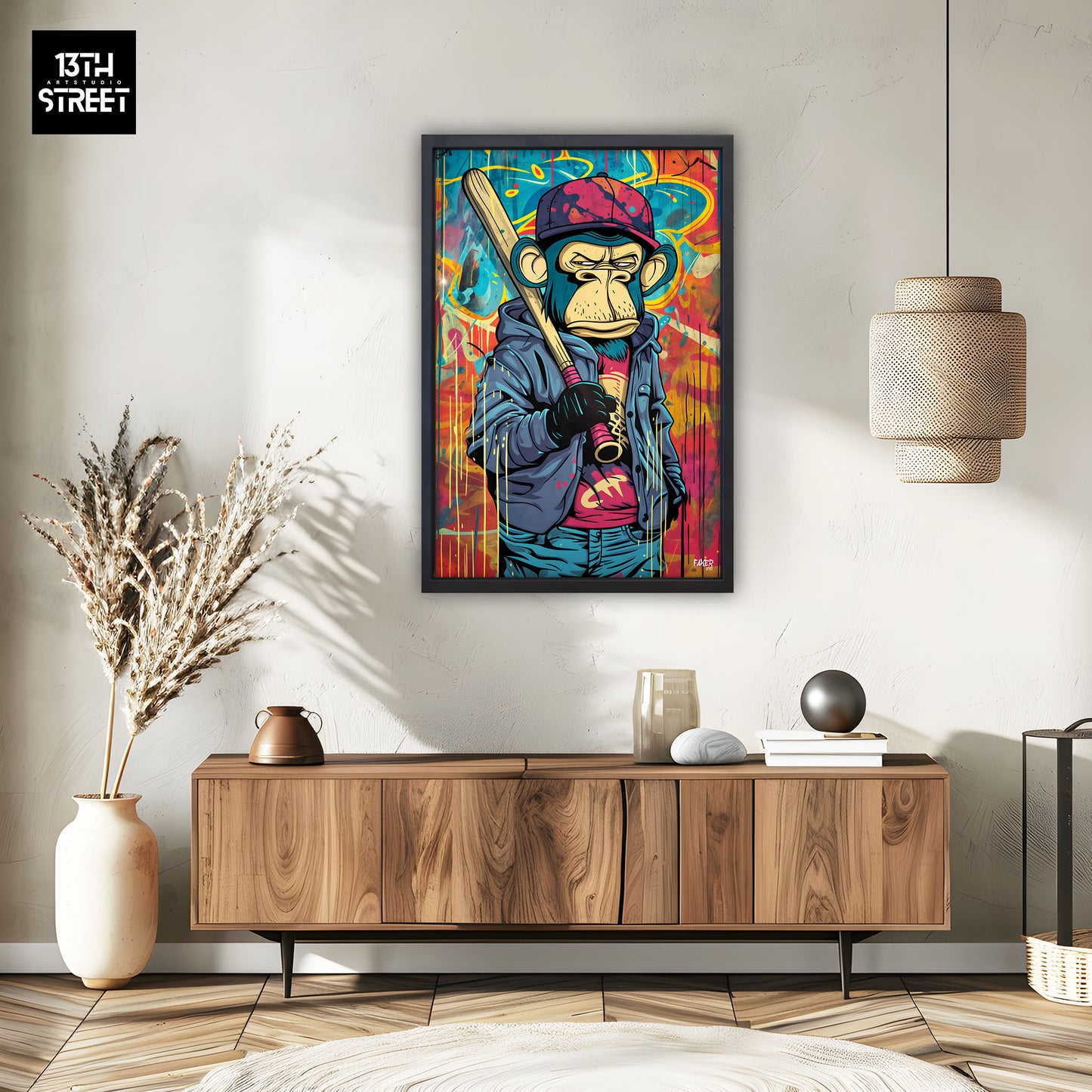 Faker - Bored Monkey Vandal - Canvas 40x60x2cm