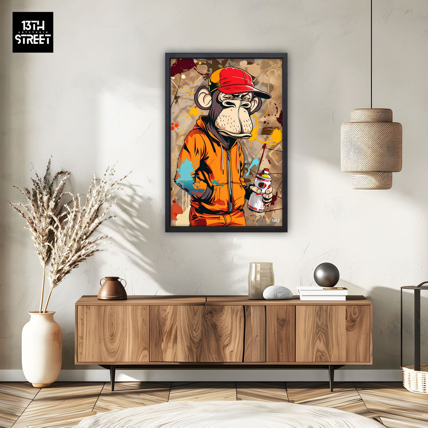 Faker - Bored Monkey Graffer - Canvas 40x60x2cm