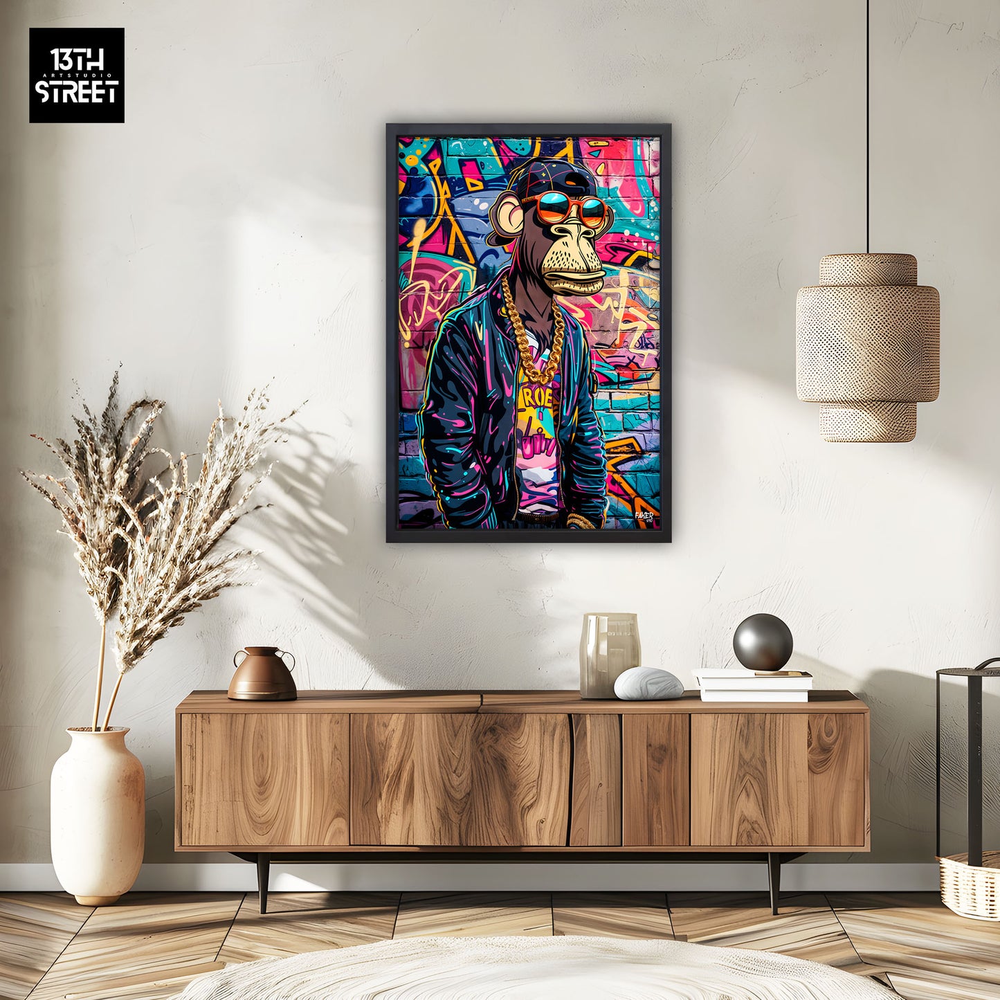 Faker - Bored Monkey Gangsta Rap - Toile 40x60x2cm