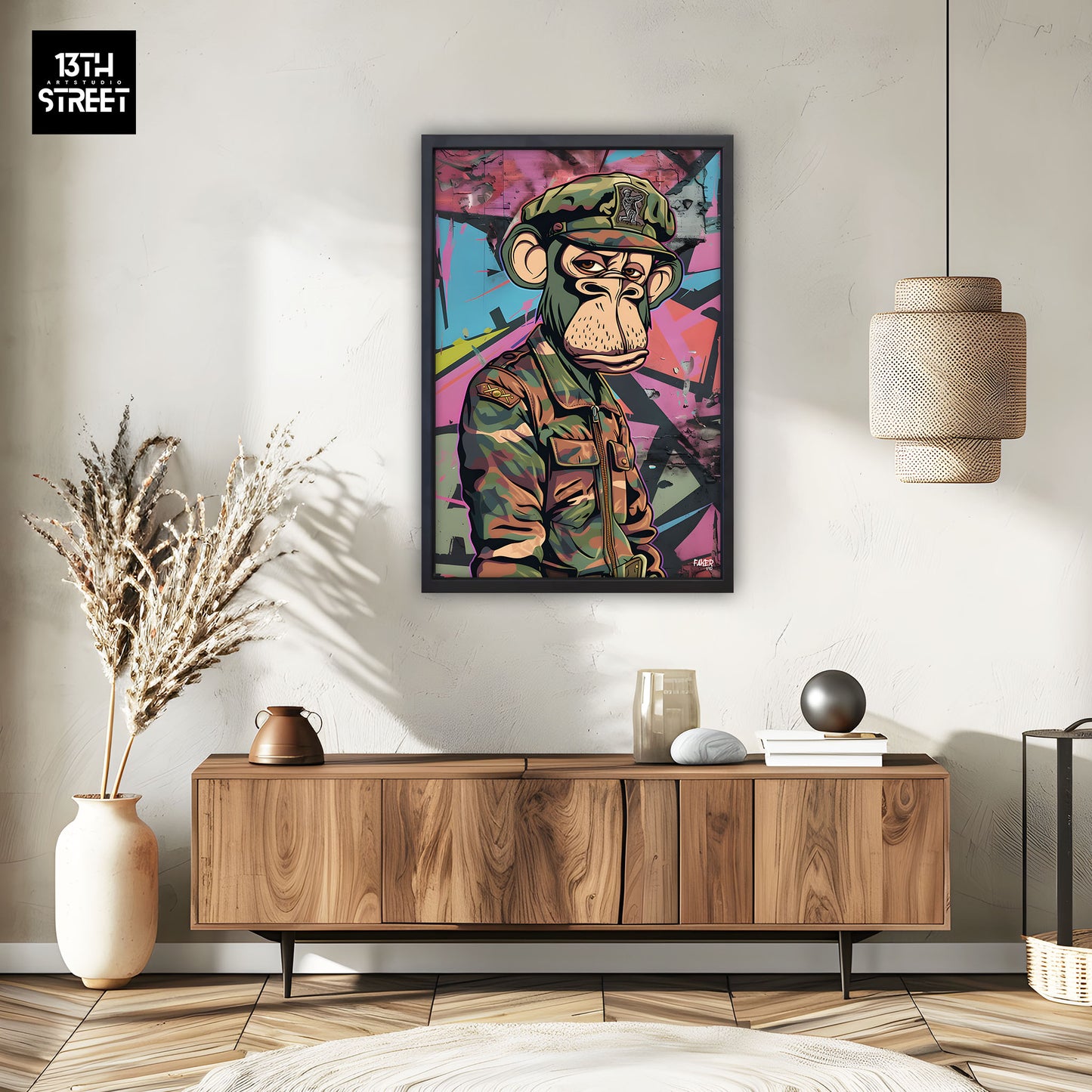 Faker - Bored Monkey Soldier - Canvas 40x60x2cm