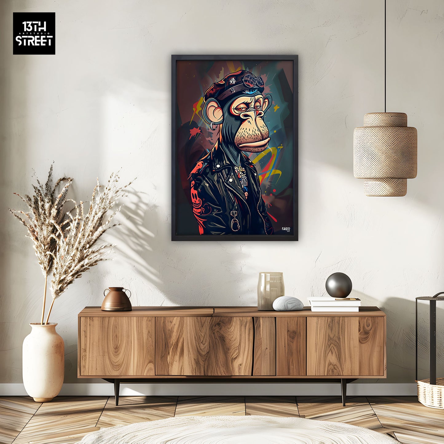 Faker - Bored Monkey Anarchist - Canvas 40x60x2cm