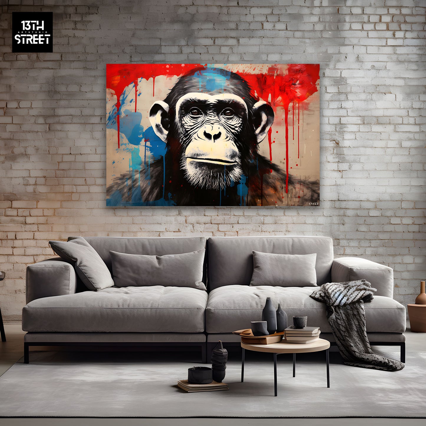 Faker - Singe Penseur - Toile