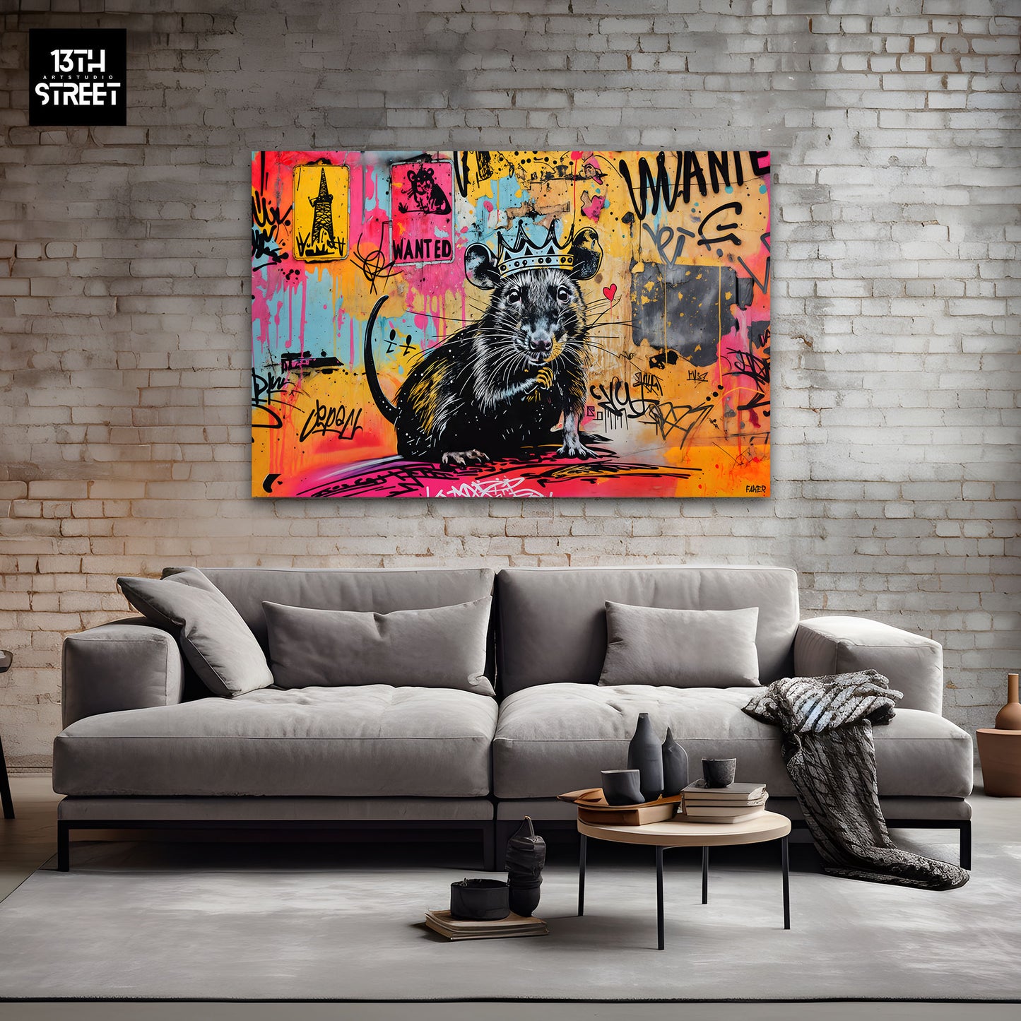 Faker - Rat Wanted Paris - Canvas
