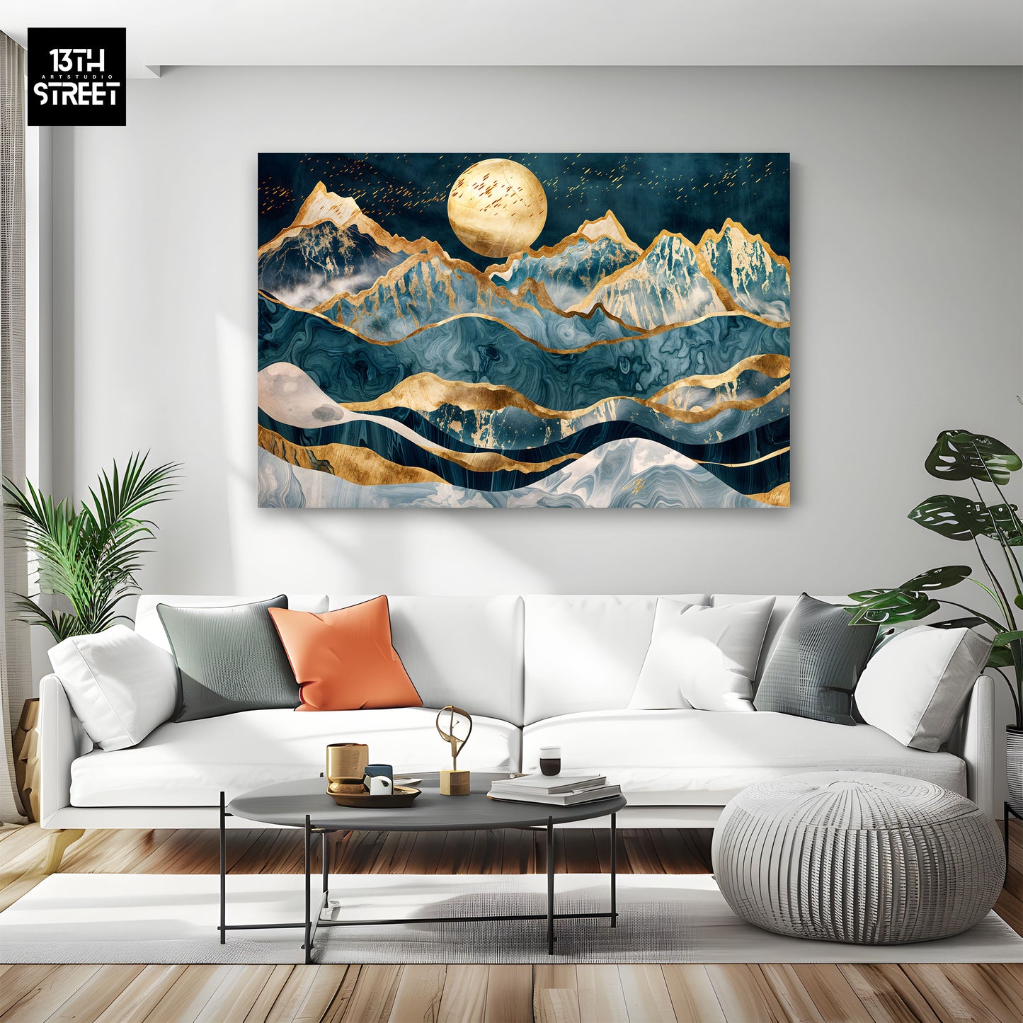 Mody - Golden Mountains - Canvas