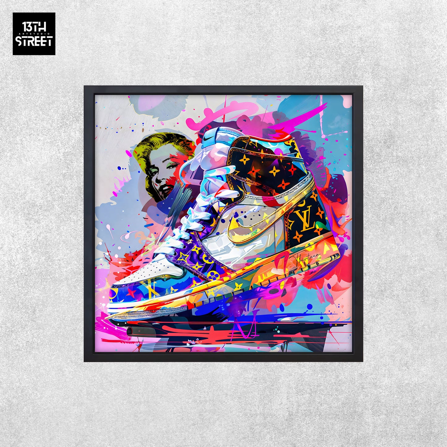 Thirteen - Nike Jordan by Andy Warhol - Canvas 40x40x2cm
