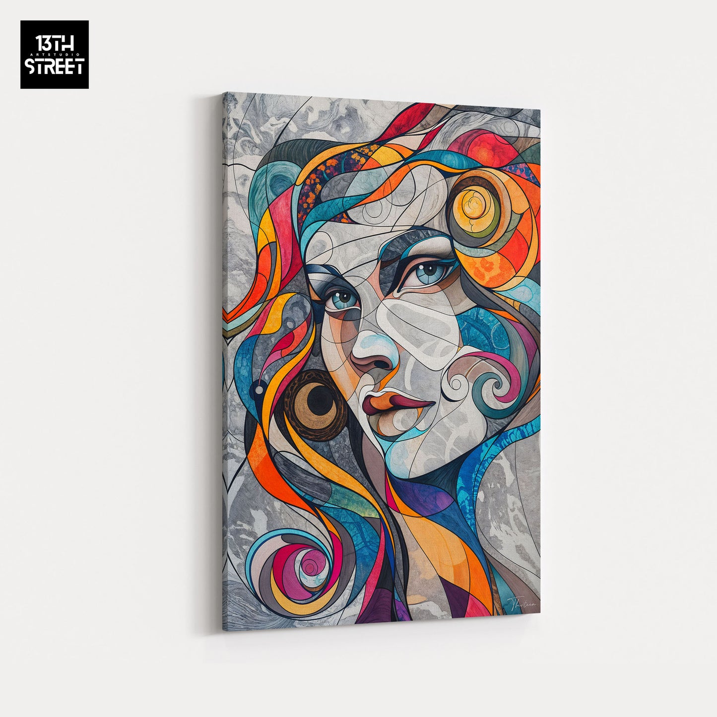Thirteen - Chromatic Marble - Canvas