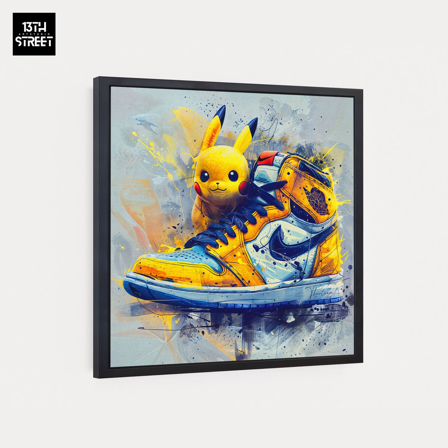 Thirteen - Nike Jordan by Pikachu - Toile 40x40x2cm