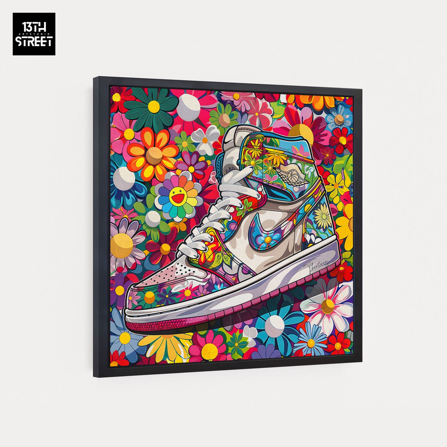 Thirteen - Nike Jordan by Takashi Murakami - Canvas 40x40x2cm