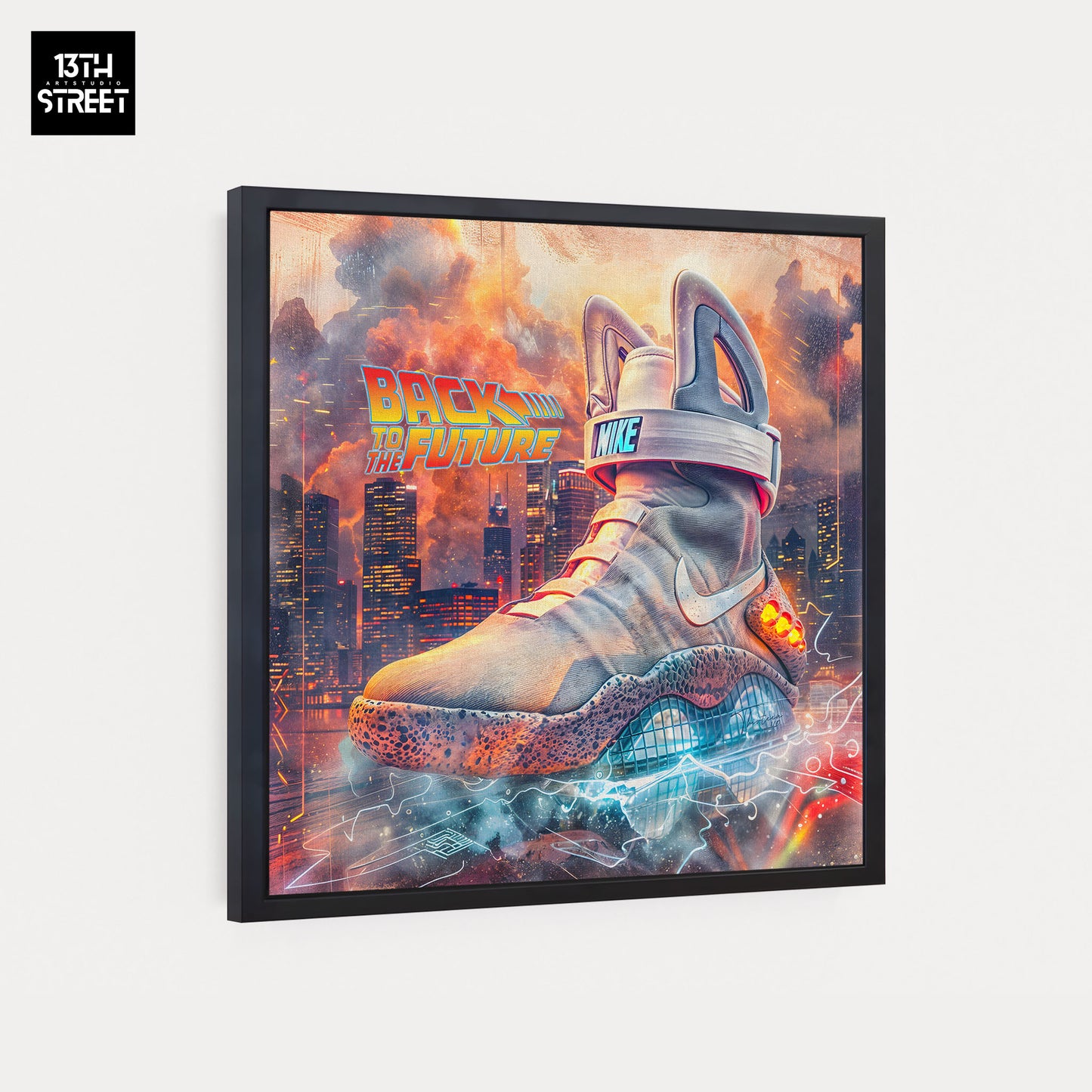 Thirteen - Nike Jordan by Back to The Future - Canvas 40x40x2cm