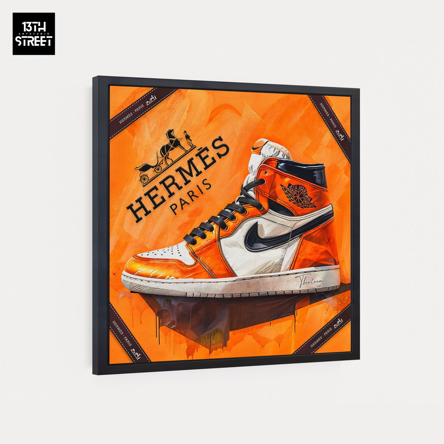 Thirteen - Nike Jordan by Hermès - Canvas 40x40x2cm