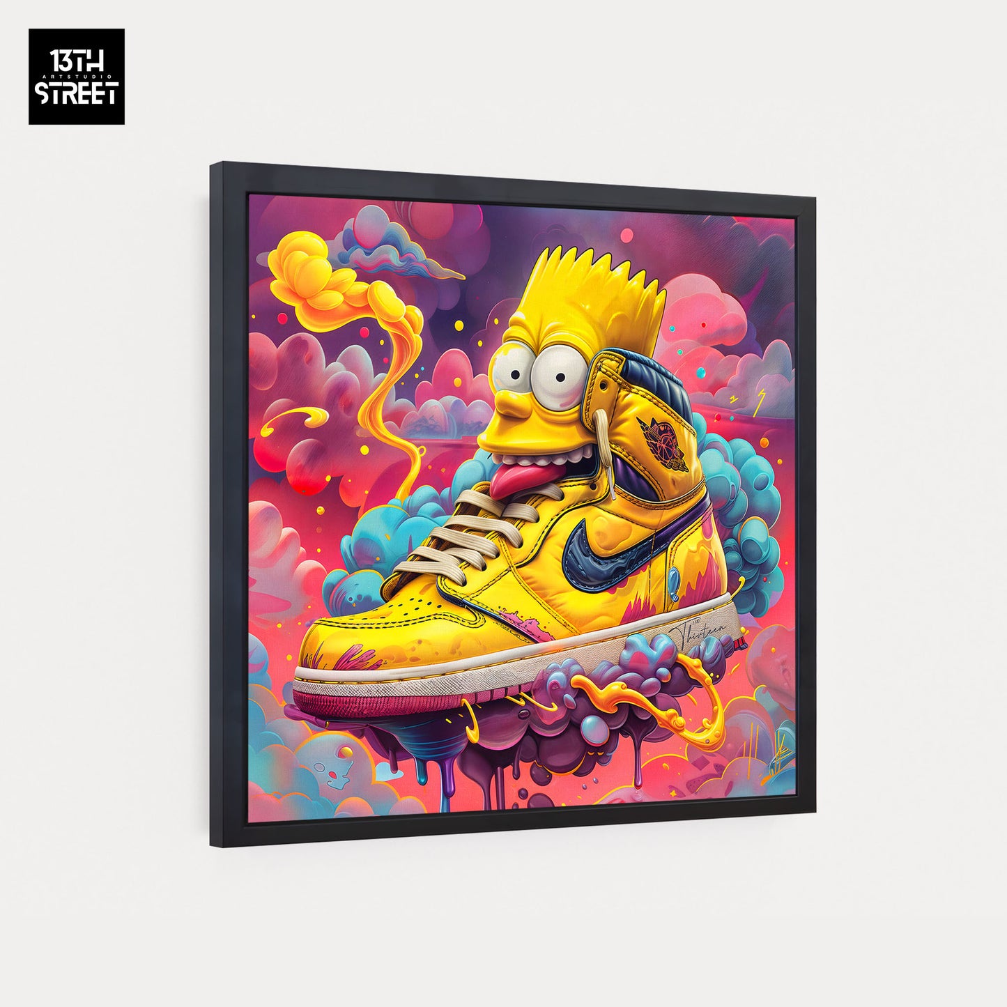 Thirteen - Nike Jordan by Bart Simpson - Toile 40x40x2cm