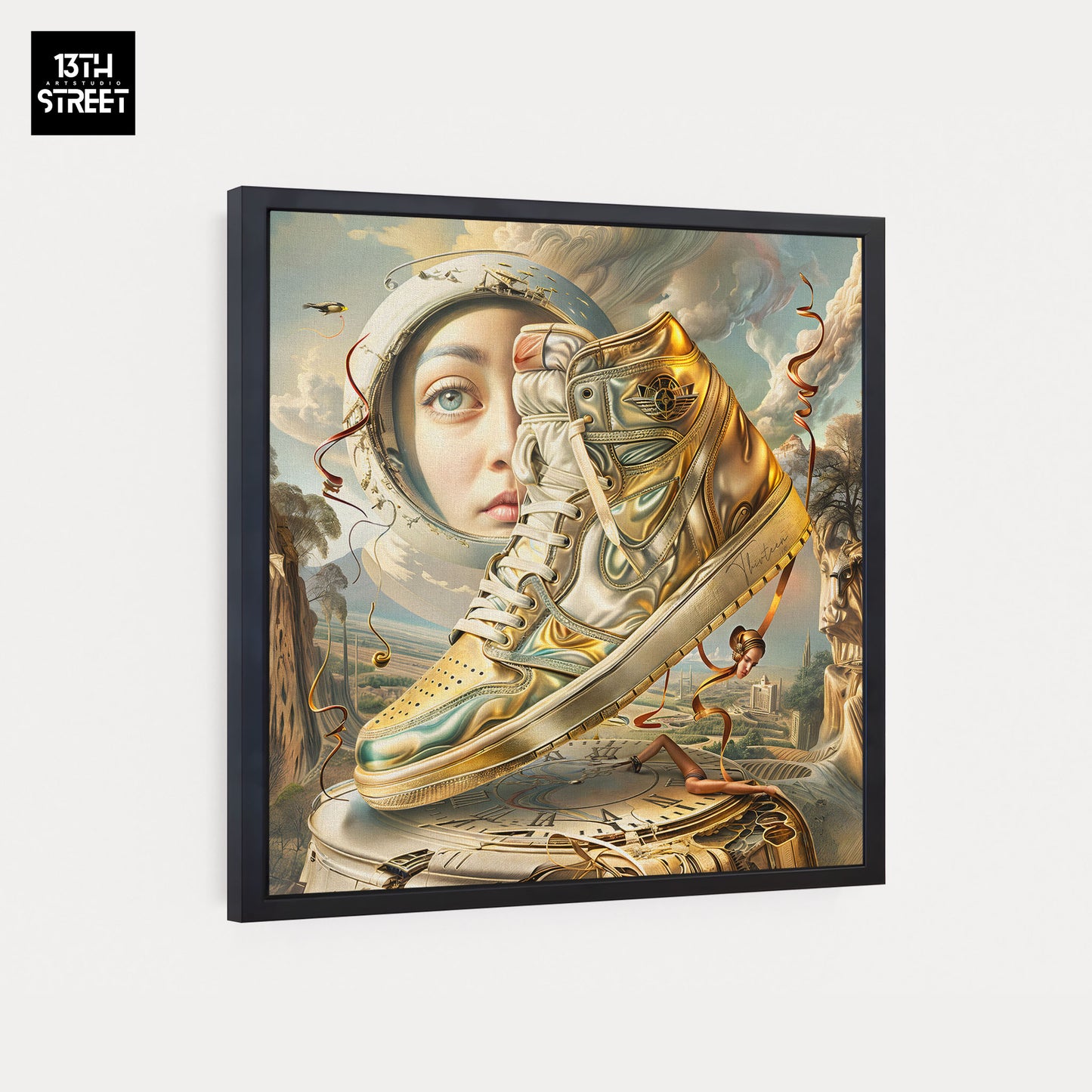 Thirteen - Nike Jordan by Salvador Dali - Canvas 40x40x2cm