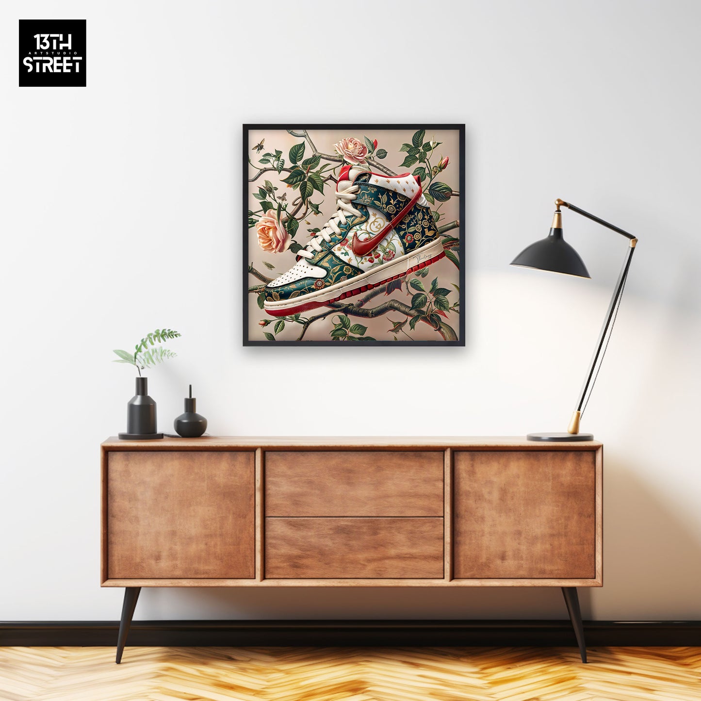 Dreizehn - Nike Jordan von Gucci - Leinwand 40x40x2cm