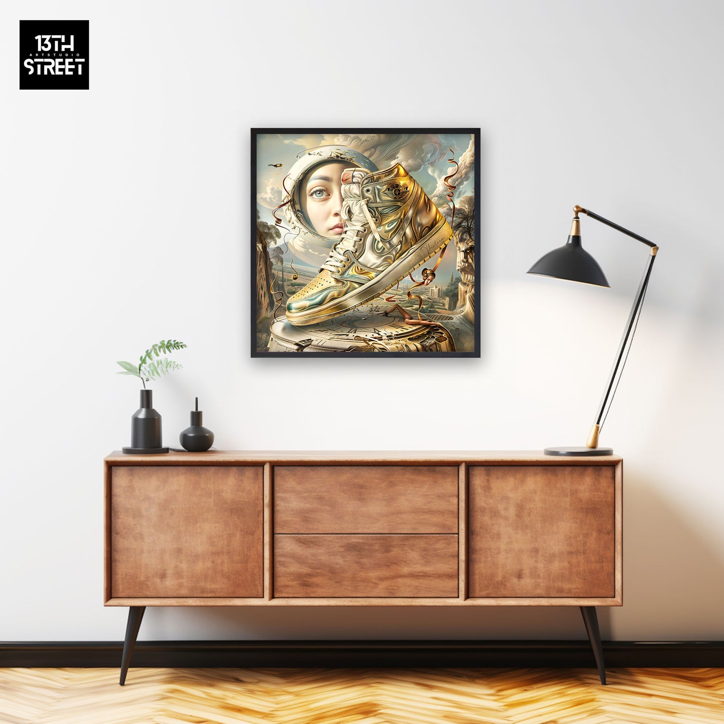 Thirteen - Nike Jordan by Salvador Dali - Canvas 40x40x2cm