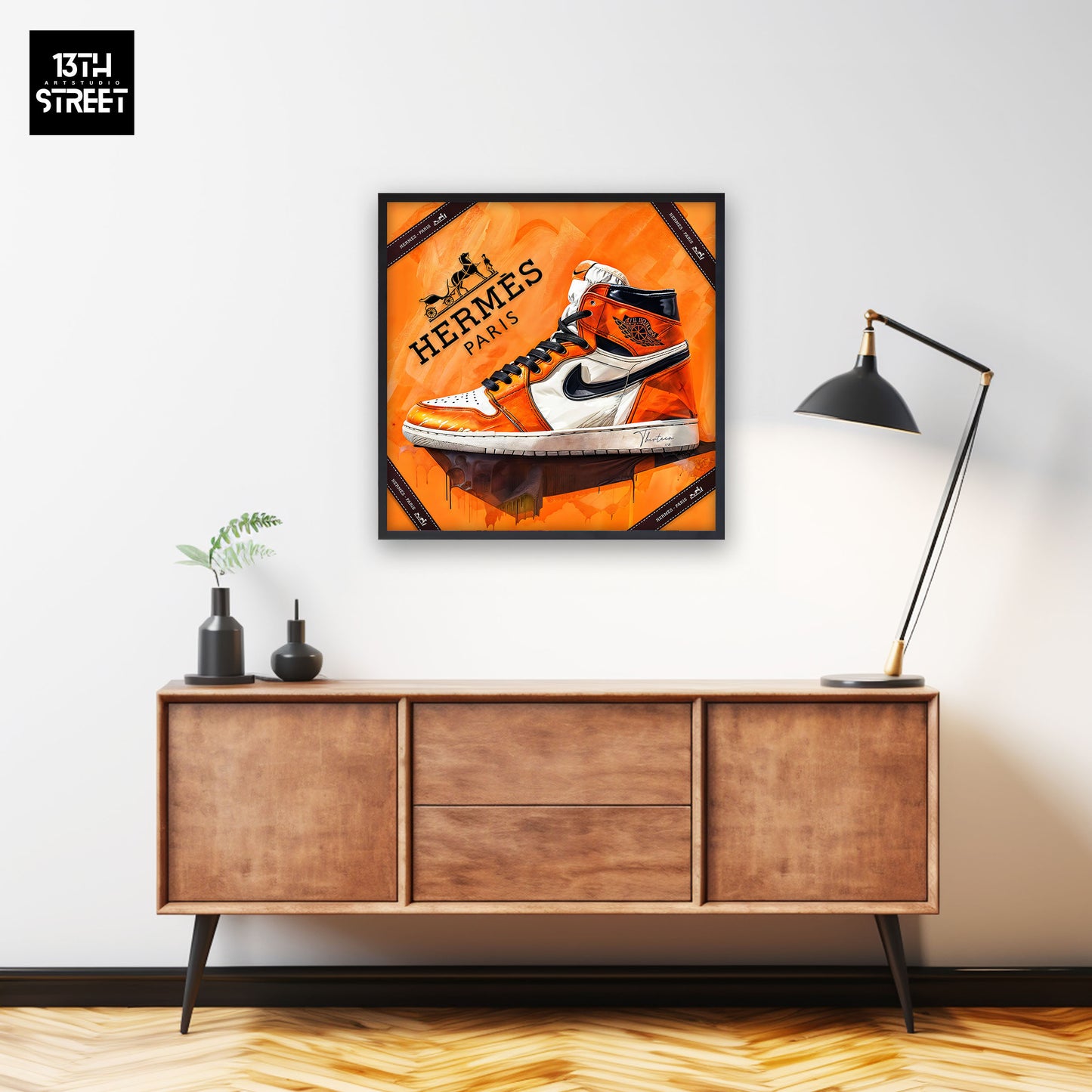 Thirteen - Nike Jordan by Hermès - Canvas 40x40x2cm