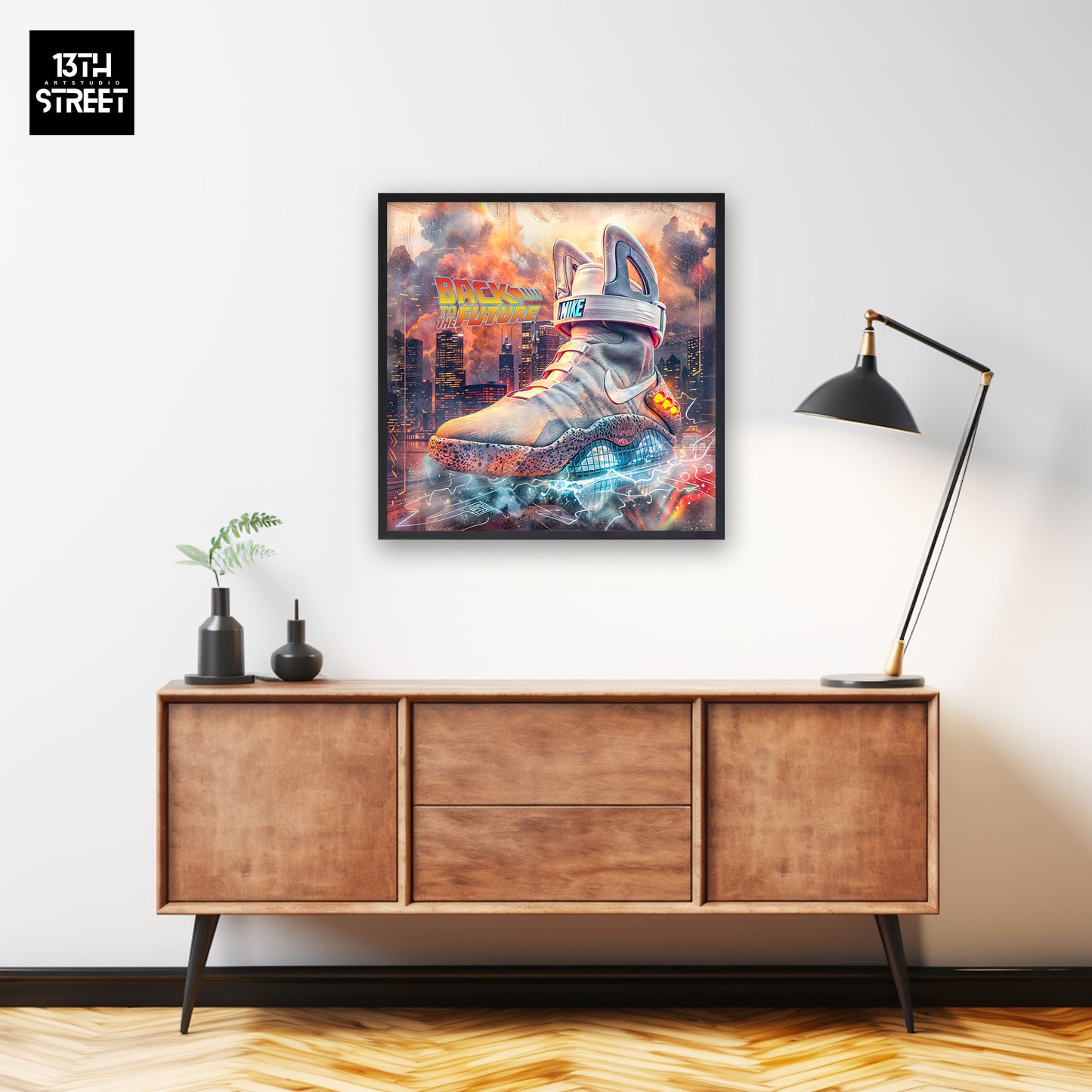 Thirteen - Nike Jordan by Back to The Future - Canvas 40x40x2cm