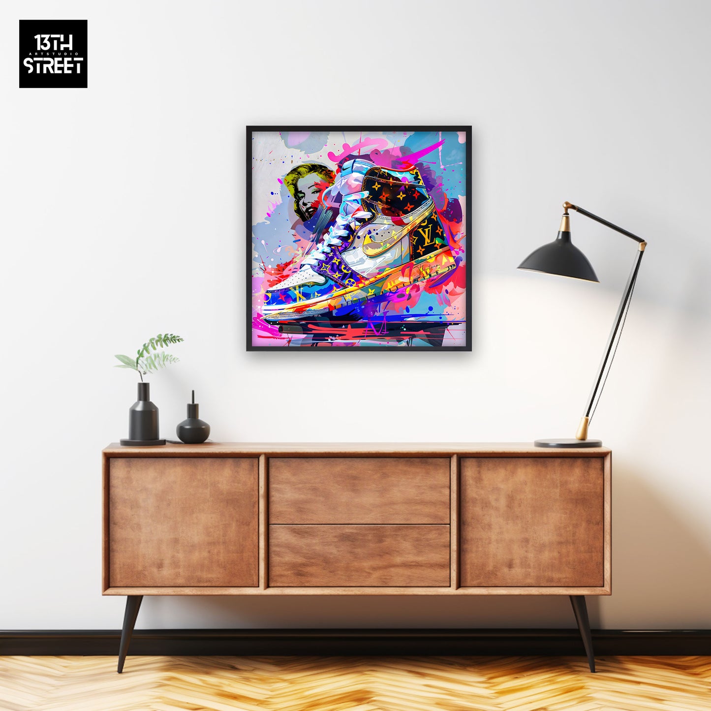 Thirteen - Nike Jordan by Andy Warhol - Canvas 40x40x2cm