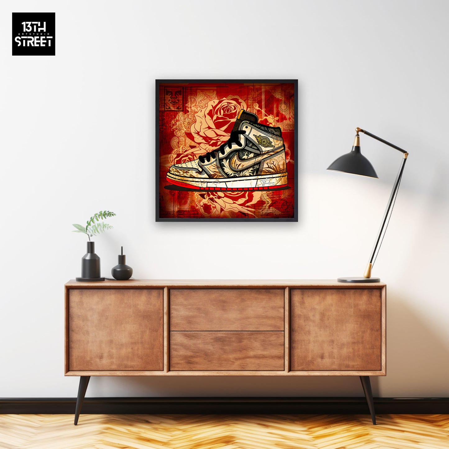 Thirteen - Nike Jordan by Shepard Fairey - Canvas 40x40x2cm