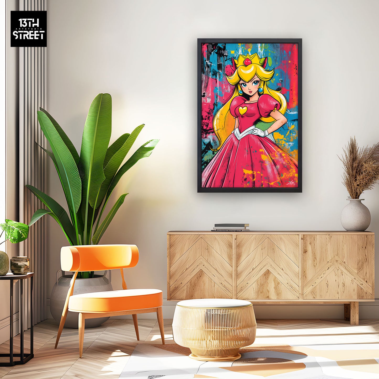 Zak - Princess Peach Pop - Canvas 40x60x2cm