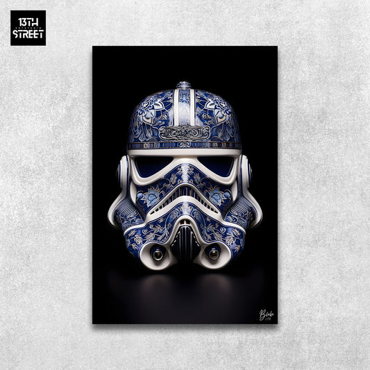 Blake - Head stormtrooper V.Porcelain - Plexiglass 40x60x0.3cm