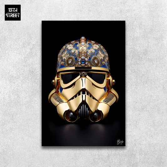 Blake - Head Stormtrooper V.Gold - Plexiglass 40x60x0.3cm