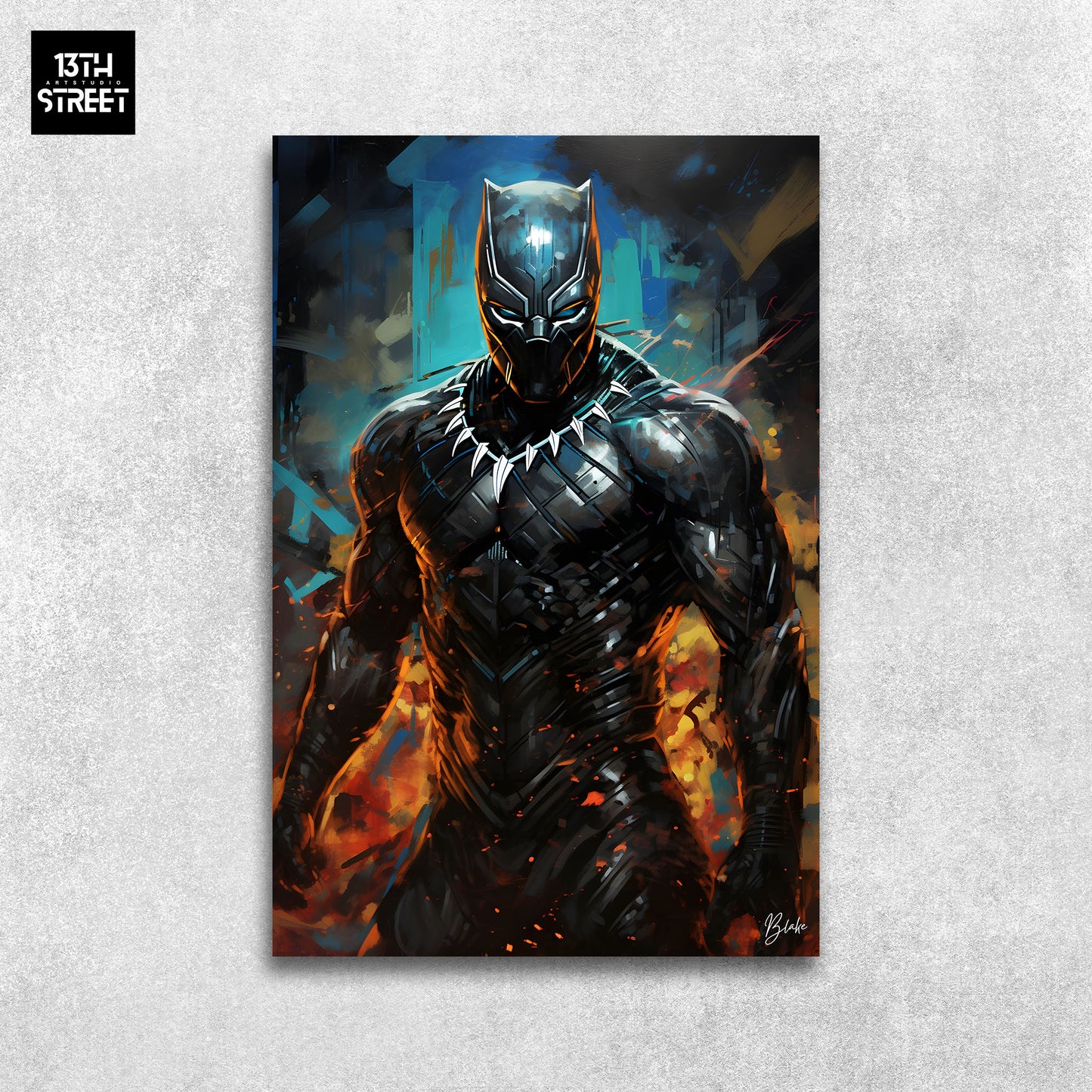 Blake - Black Panther Night Feline - Canvas 60x90x2cm