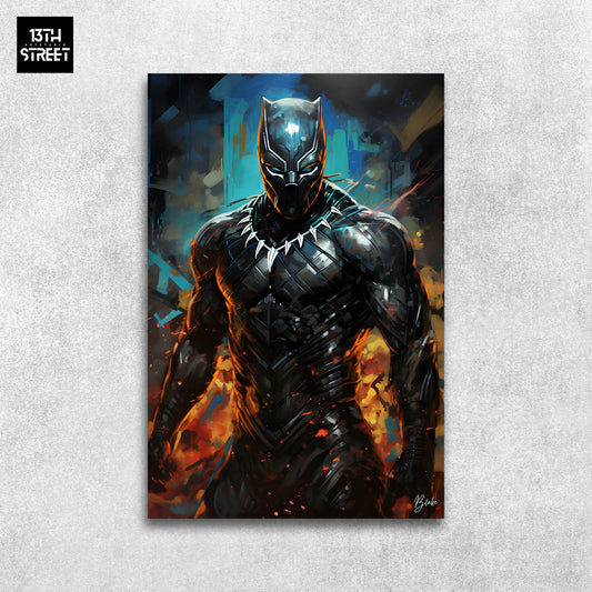 Blake - Black Panther Félin de la Nuit - Toile 60x90x2cm