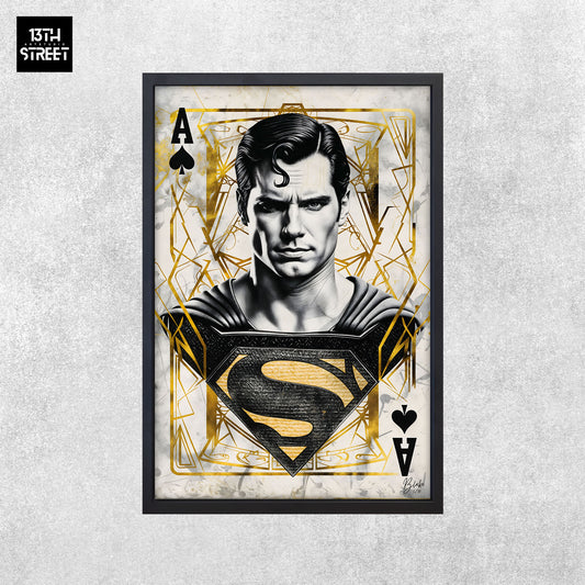 Blake - Superman Card CollectionV.Gold - Leinwand 40x60x2cm