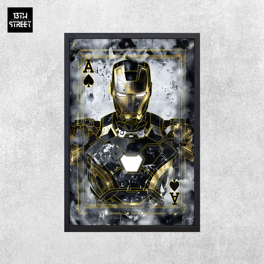 Blake – Iron Man Card Collection V.Gold – Leinwand 40 x 60 x 2 cm