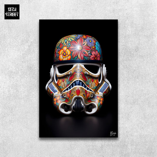 Blake - Head stormtrooper V.Flower Power - Plexiglass 40x60x0.3cm