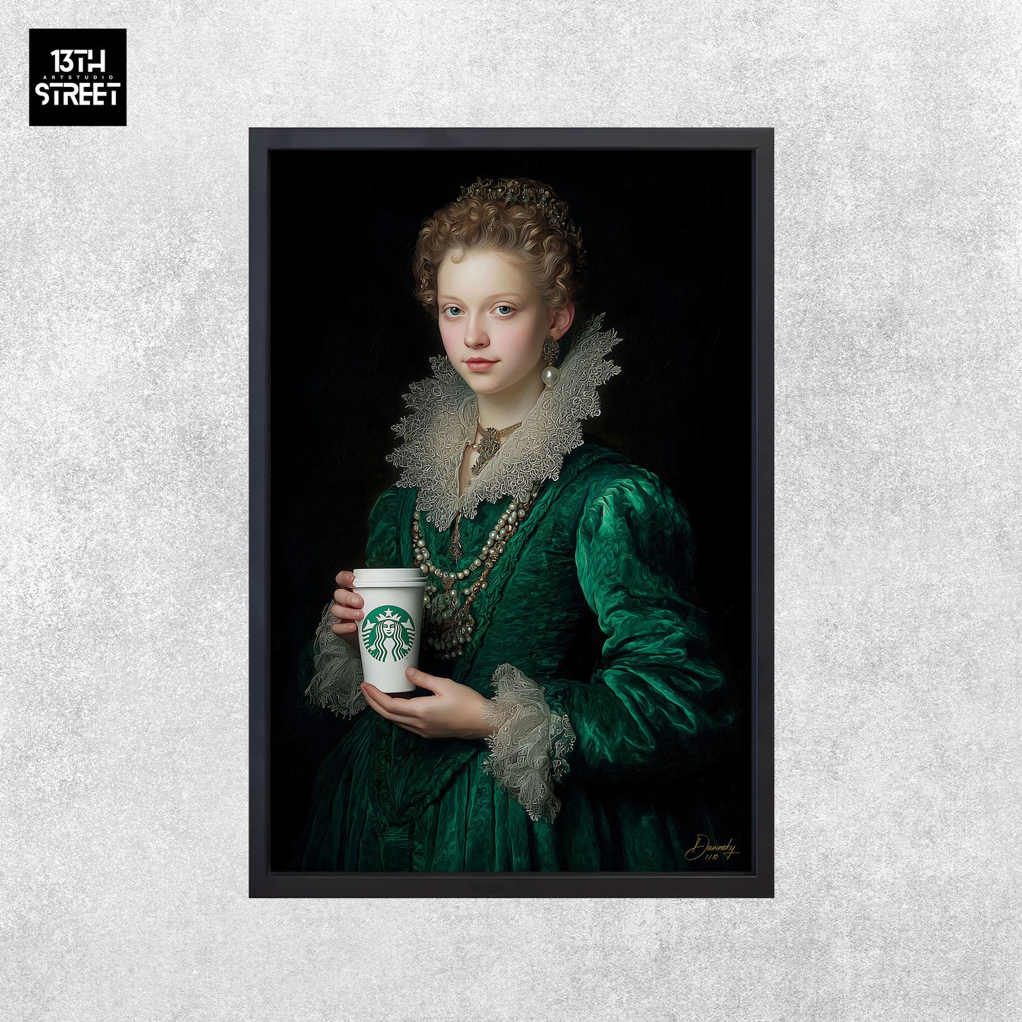 Davinsky - Majestätischer Kaffeegeschmack Starbucks - Leinwand 40x60x2cm