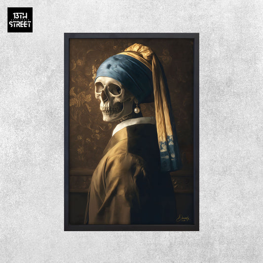 Davinsky - La Jeune Fille à la Perle Éternelle Silhouette - Toile 40x60x2cm