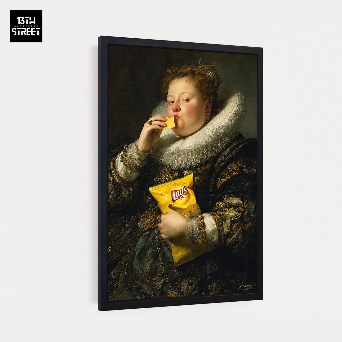 Davinsky - Die Knusper-Königin Lays - Leinwand 40x60x2cm