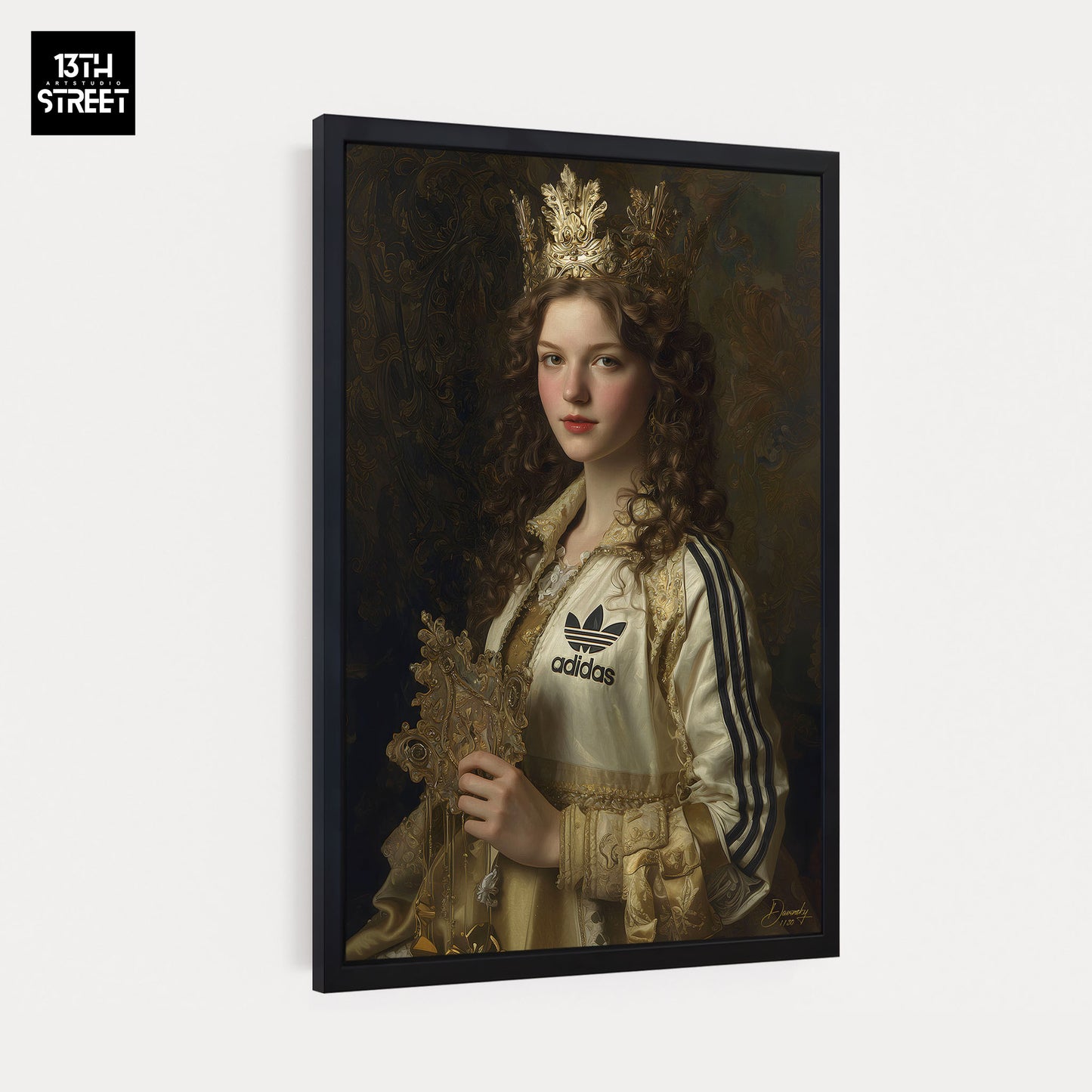 Davinsky - Königin der drei Streifen Adidas - Leinwand 40x60x2cm
