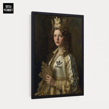 Davinsky - Königin der drei Streifen Adidas - Leinwand 40x60x2cm