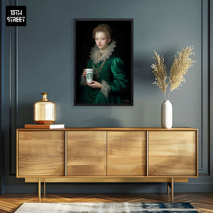 Davinsky - Majestätischer Kaffeegeschmack Starbucks - Leinwand 40x60x2cm