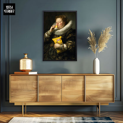 Davinsky - Die Knusper-Königin Lays - Leinwand 40x60x2cm