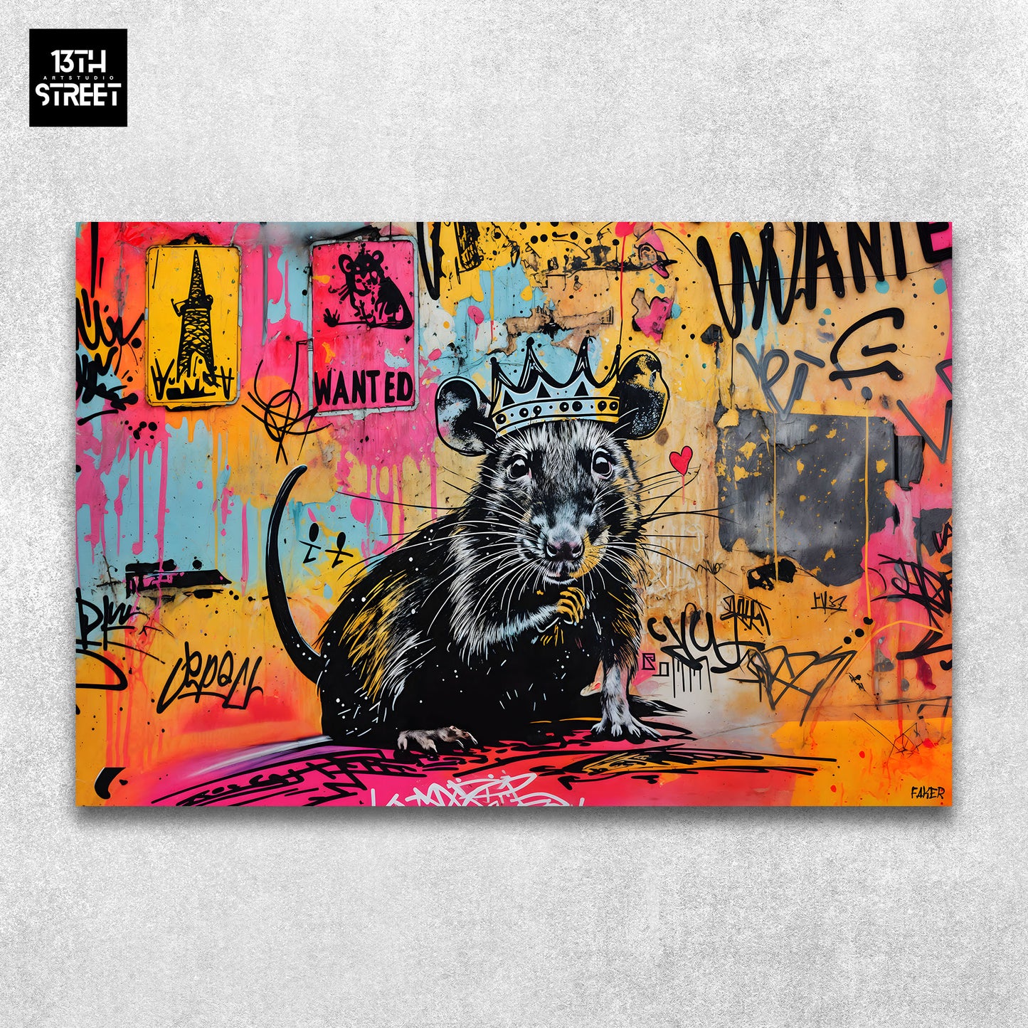 Faker - Rat Wanted Paris - Canvas